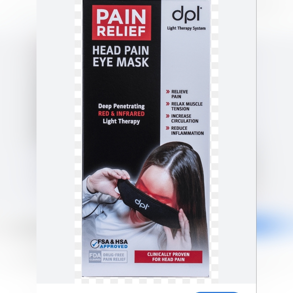💜 DPL Pain Relief Eye Mask Red & Infrared Light Therapy System Reduce Pain